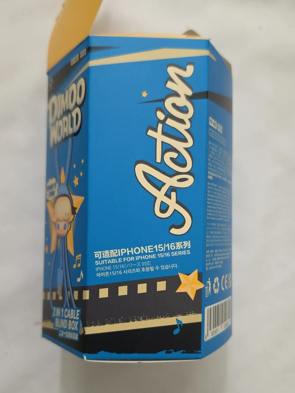 NWT Dimoo World Pop Mart X Disney 2 In 1 Cell Charger Cable Donald Duck Popcorn